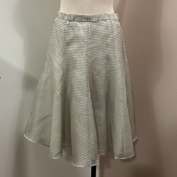 VINTAGE Banana Republic Silk Chiffon Dotted Swing Circle Skater Skirt size 4 - Picture 10 of 17